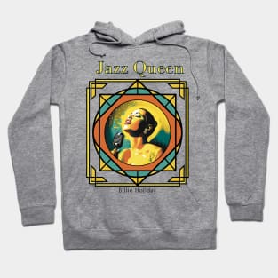 Billie Holiday Jazz Queen Art Deco Style Hoodie